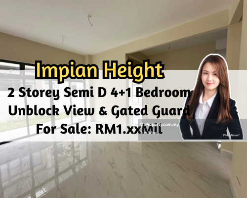 Impian Height, 2 Storey Semi D, Unblock View, Brand New, Gated Guarded