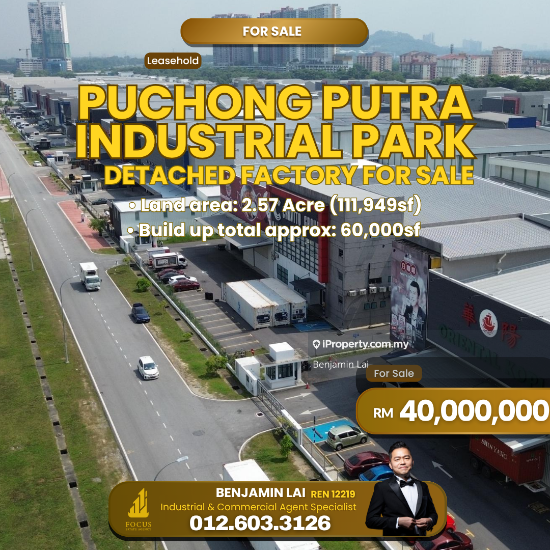 Puchong Putra Industrial Park Tpp Detached Factory For Sale 