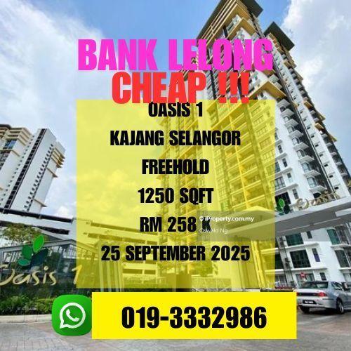Bank Lelong Freehold Oasis 1 Mutiara Heights Kajang Selangor