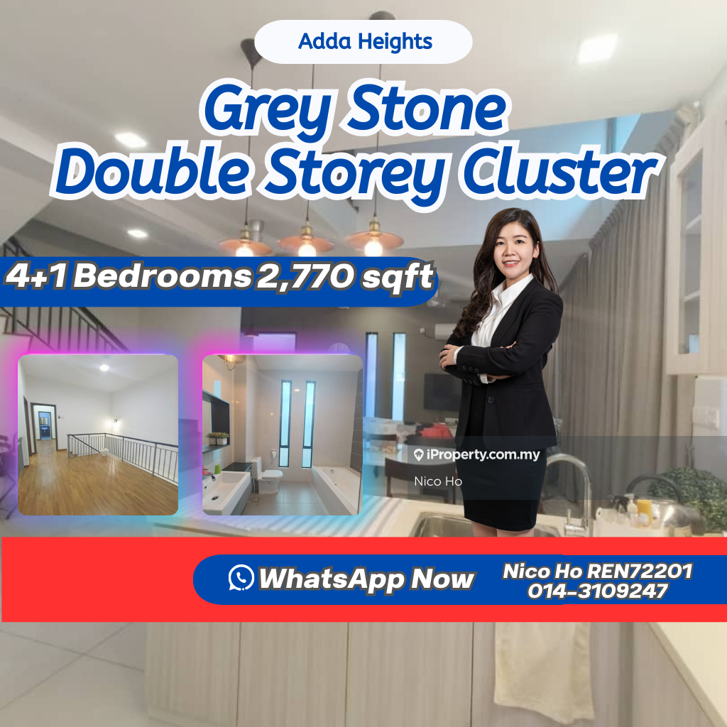 Adda Heights @ Grey Stone Double Storey Cluster House for sale