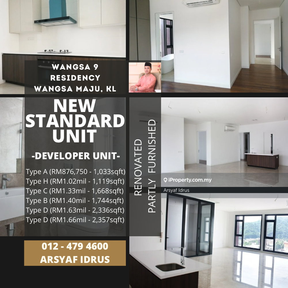 Brand New Standard Unit. Developer Unit. Fully Renovated & Furnished.