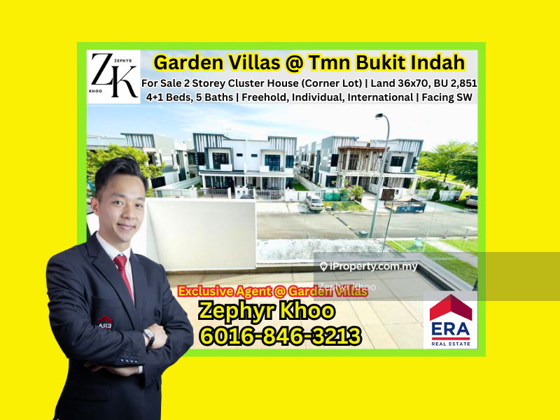 Garden Villas @ Taman Bukit Indah 2 Storey Cluster House For Sale