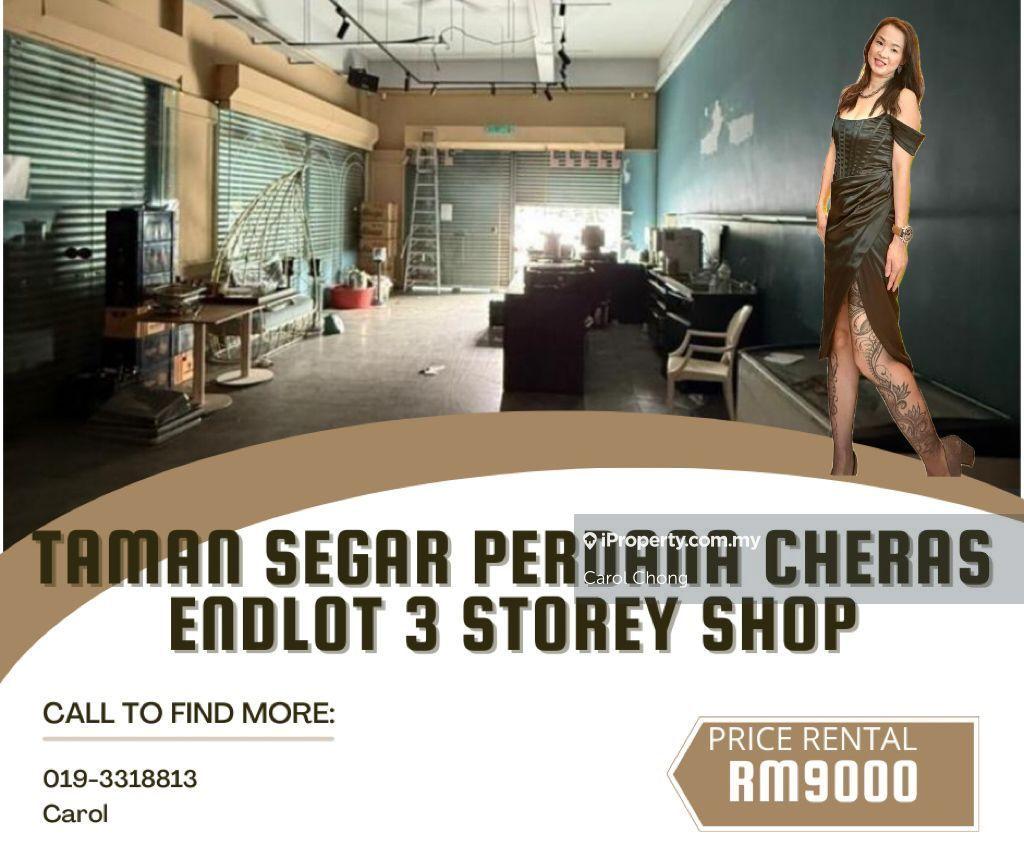 Open Car Park Taman Segar Perdana Cheras End Lot 3storey Shop For Rent