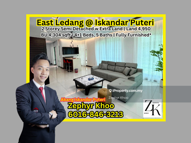 East Ledang Double Storey Semi Detached House with Extra Land
