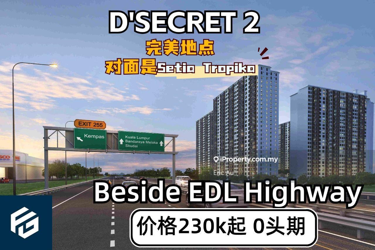 No traffic jam through jb town area, 0downpayment, low maintenance fee