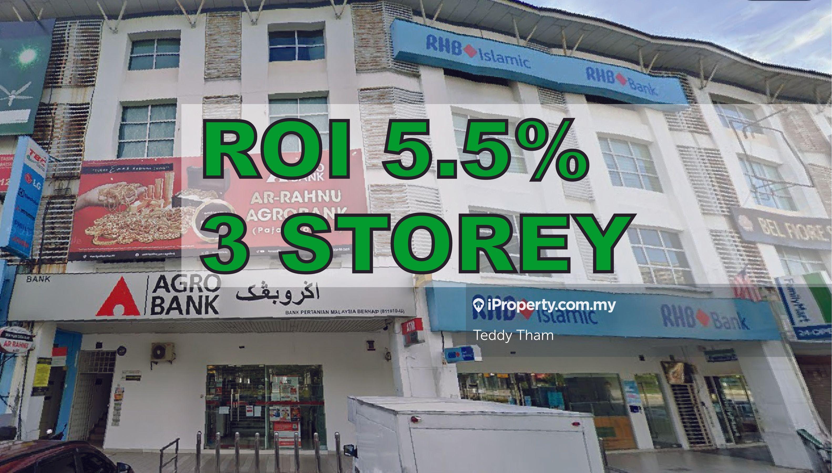 Fully Tenanted, ROI 5.5%, 3 storey Shop, 3400 sqft, Intermediate Lot