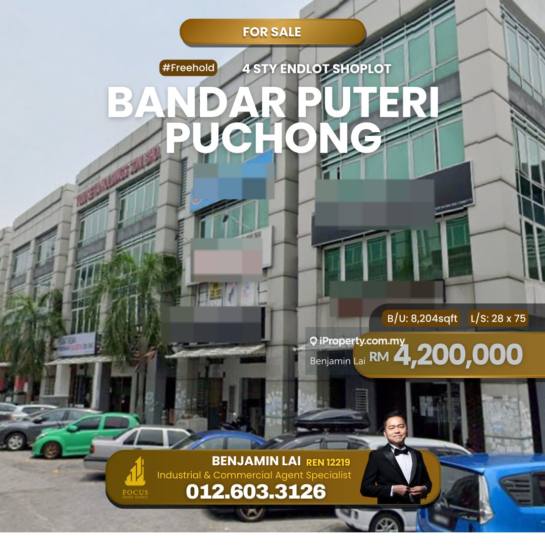 Freehold Endlot 4sty Shoplot Bandar Puteri Puchong