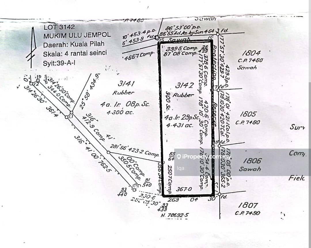 Tanah Pertanian di Mukim Ulu Jempol, Daerah Kuala Pilah Untuk di Jual