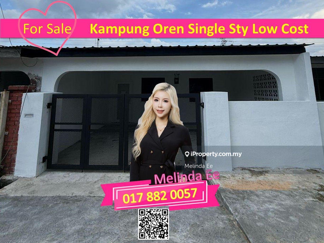 Ulu Tiram Kampung Oren Beautiful Single Storey Low Cost Terrace 3bed
