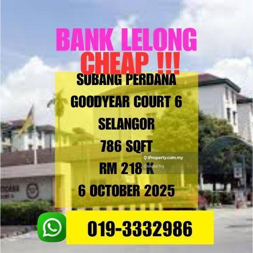 Bank Lelong Freehold Subang Perdana Goodyear Court 6 Subang Selangor