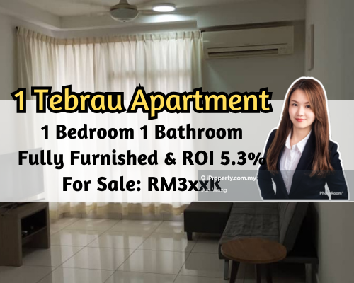 1 Tebrau Apartment, ROI 5.3%, Fully Furnished, 1 Bedroom 1 Bathroom