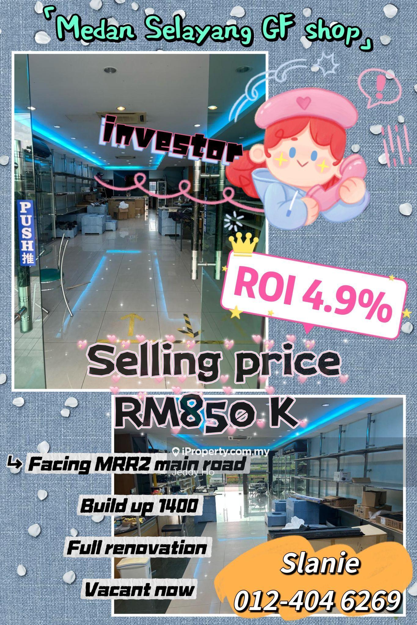 Medan Selayang Gf Shop Lot,Mrr2,Batu Caves,Selayang,Gombak 