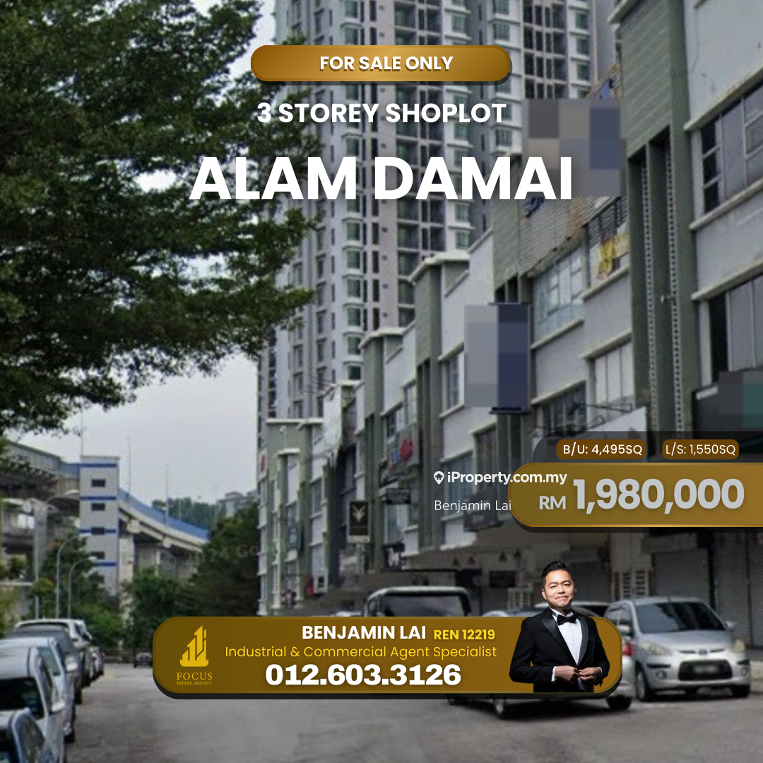 3sty Facing Main Road Shop-Office for Sale