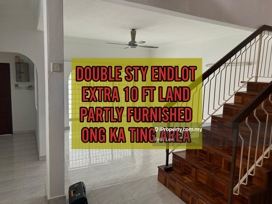 Double Storey End Lot / Extra 10ft Land / Partly Furnsihed / Okt Area
