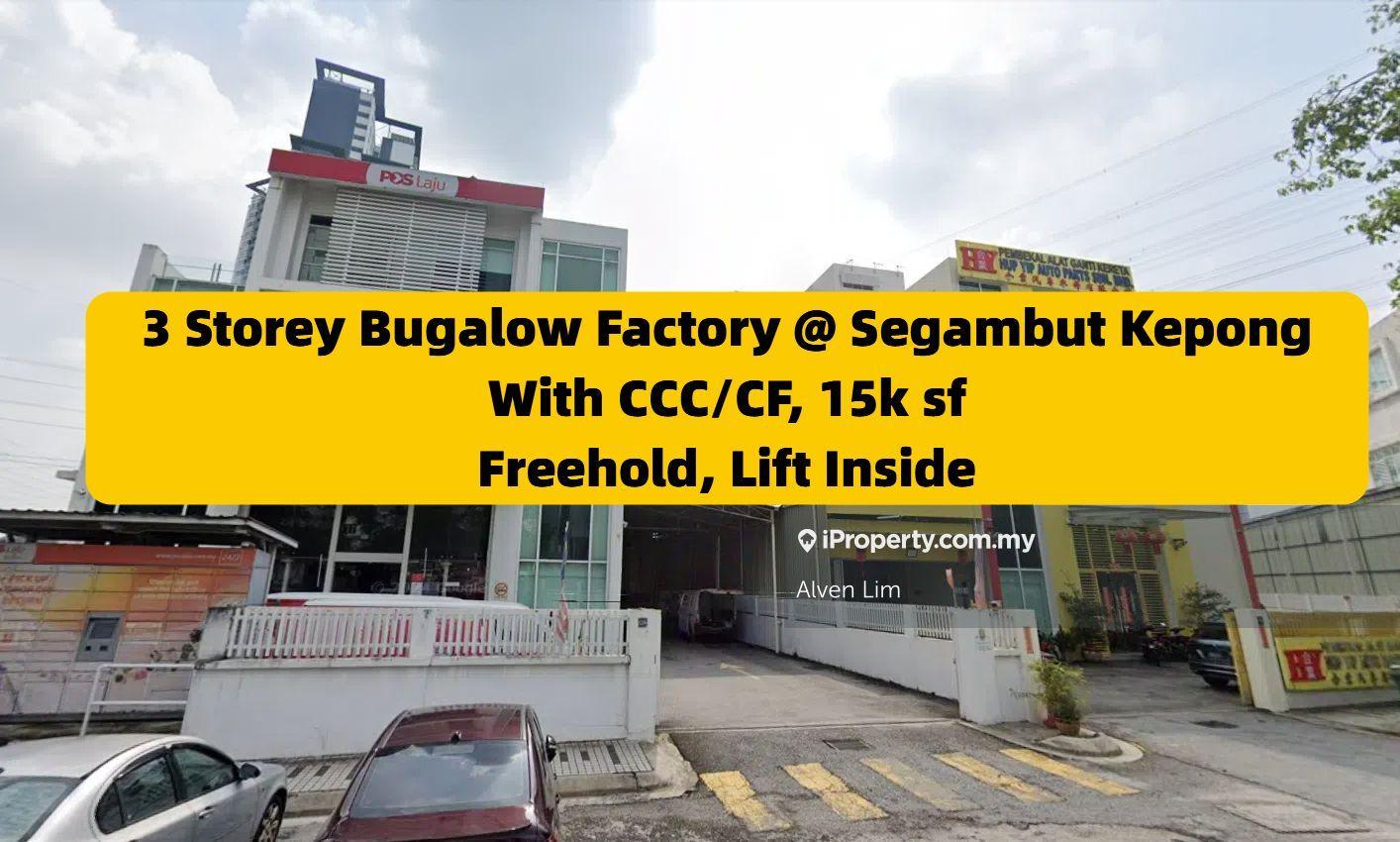 Bungalow Factory, with ccc and cf, Freehold, 3 Storey with Lift