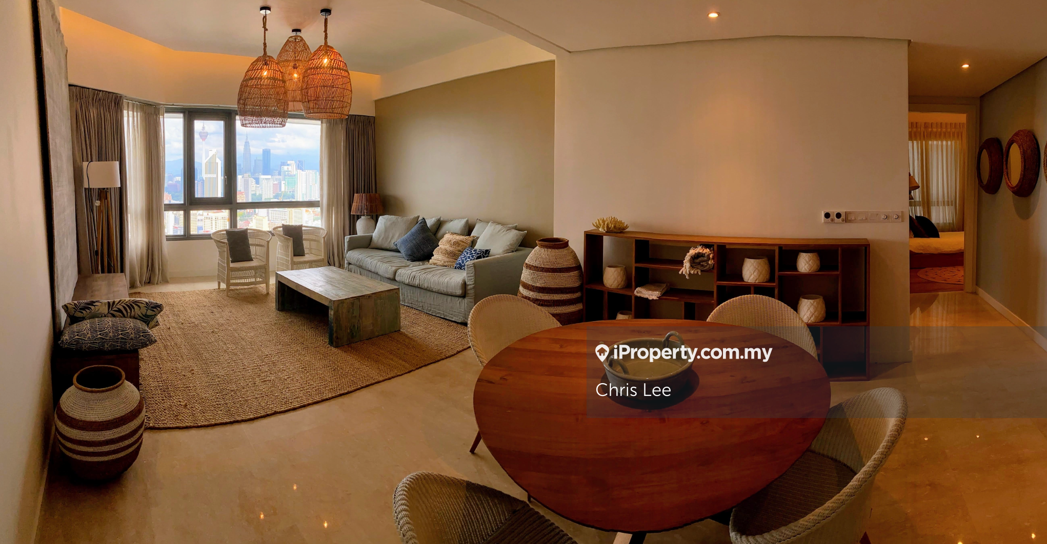 Balinese inspired high floor unit with KL skyline view