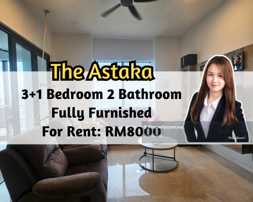 The Astaka, Fully Furnished, 3 plus 1 Bedroom, 2207sqft