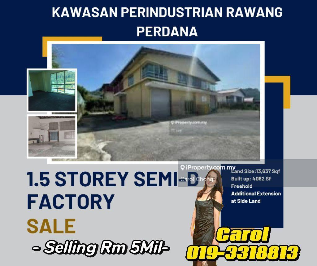 Kawasan  Perindustrian Rawang Perdana 1.5 storey Semi-D Factory 
