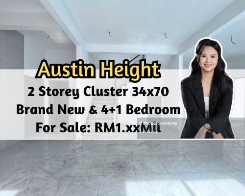 Austin Height, 2 Storey Cluster 34x70, Brand New, 4 plus 1 Bedroom