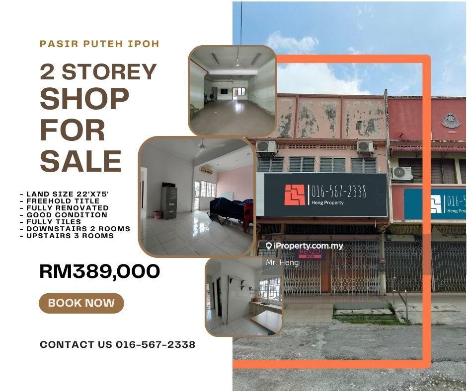 Freehold 2sty shop nearby Ipoh town centre