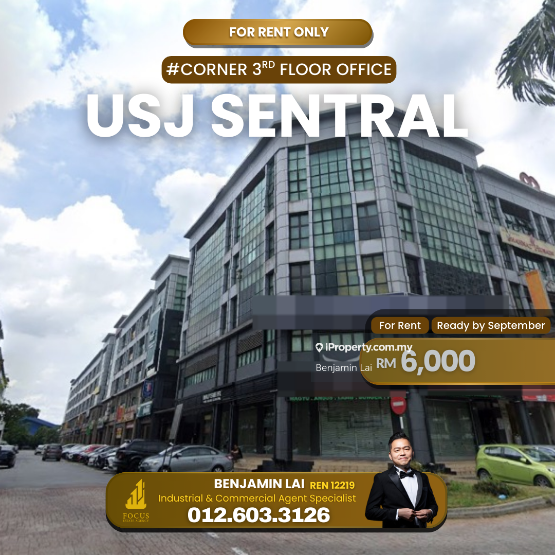 Corner 3rd Floor Office for Rent, Usj Sentral