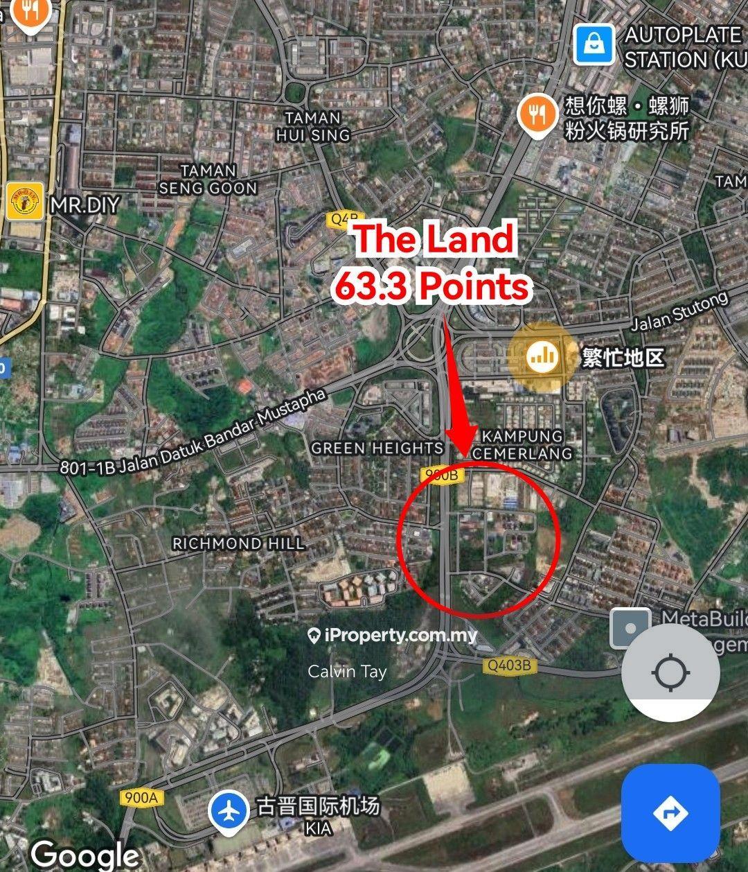 63.3 Points Land (Main Road) at Airport Road, Kuching 
