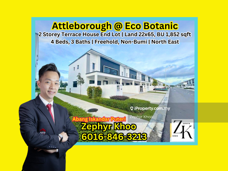 Attleborough @ Eco Botanic 2 Storey Terrace House For Sale