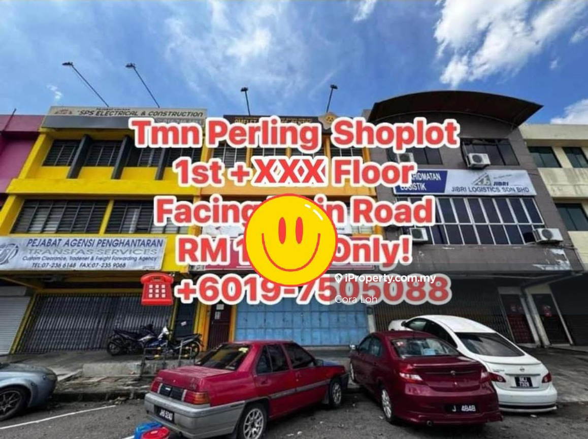Taman Perling Three Storey Shoplot (1st Floor) Facing Main Road Rent