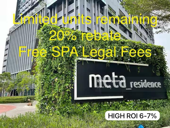 ROI 6-7%, Meta Residence, 20% Rebates, Limited Units