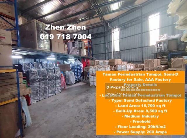 Taman Perindustrian Tampoi, Semi-D Factory for Sale, aaa Factory