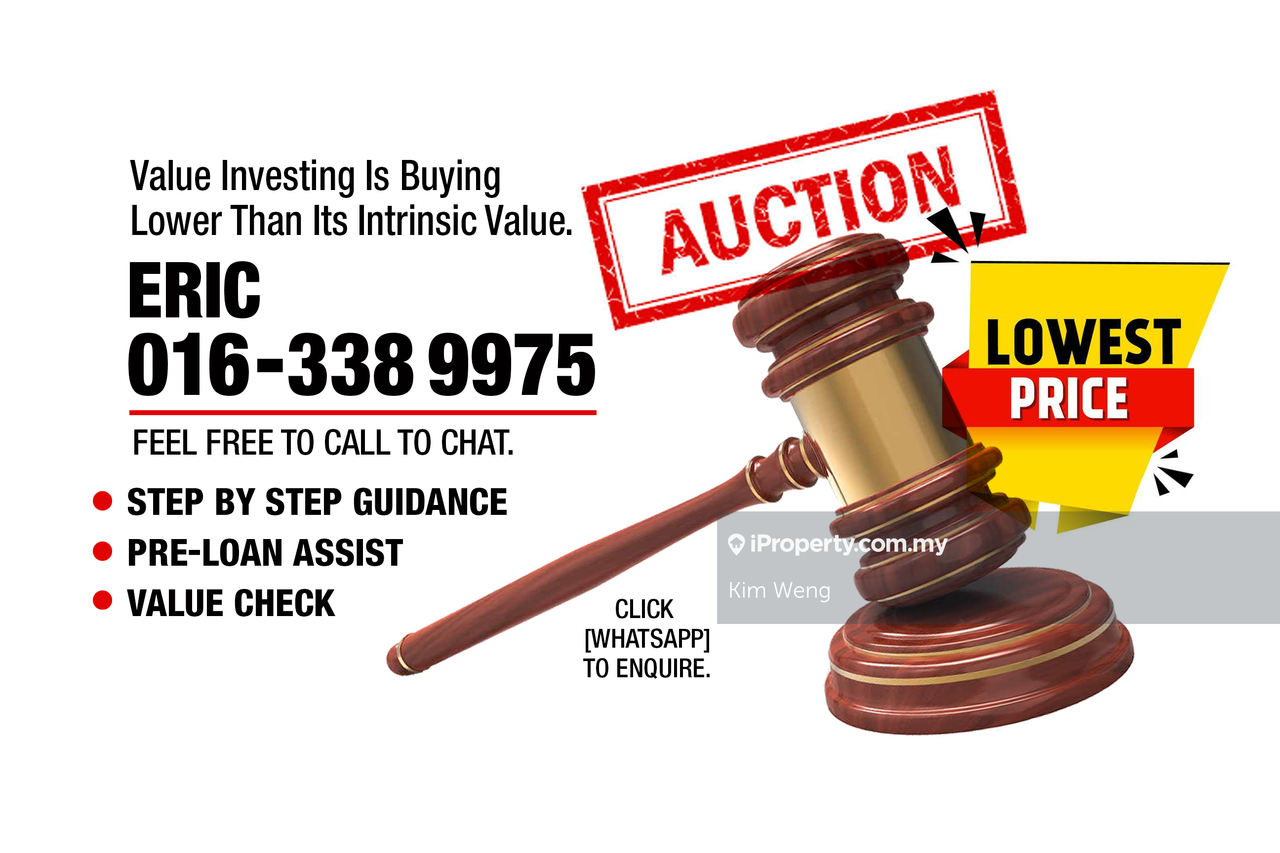Reduced Price! (3rd Auction) 2 Storey Terrace House