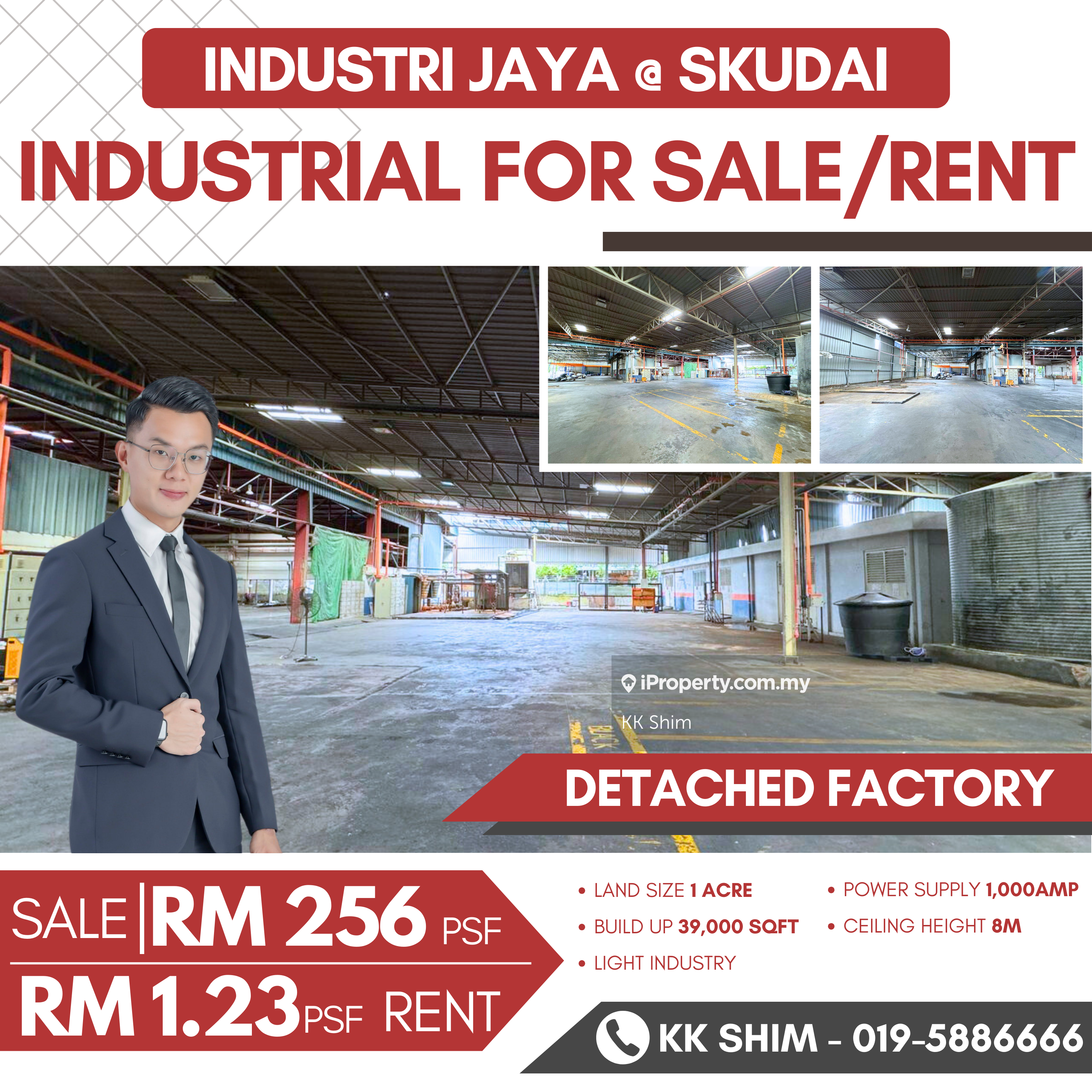 Skudai Industri Jaya Build Up 39,000 sqft Detached Factory for Sale
