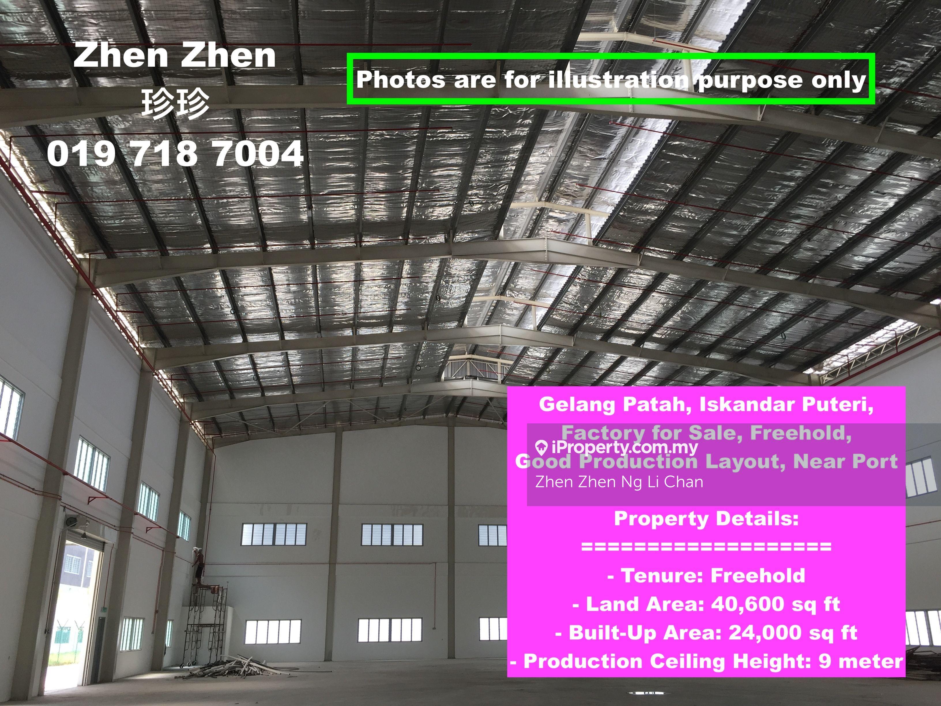 Gelang Patah, Iskandar Puteri, Factory for Sale, Freehold, Near Port