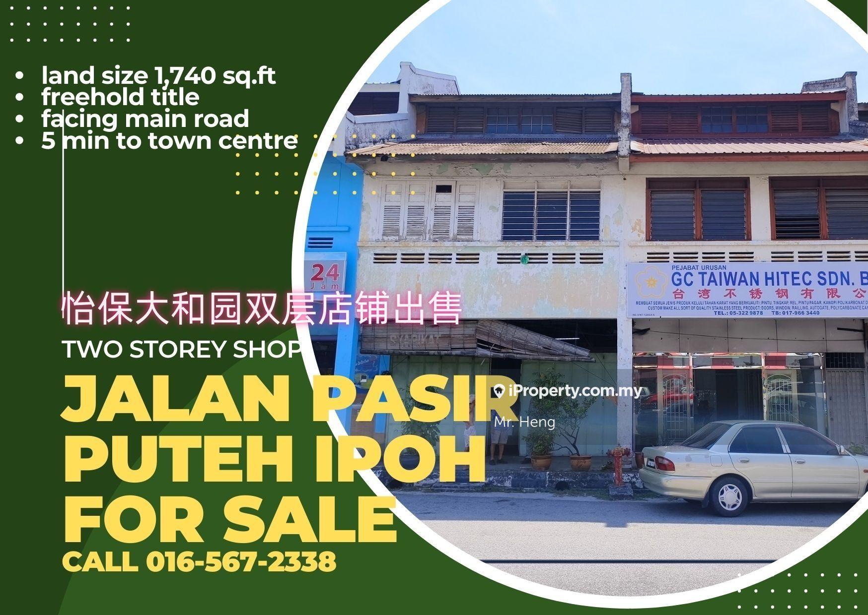Ipoh freehold 2sty shop facing main road