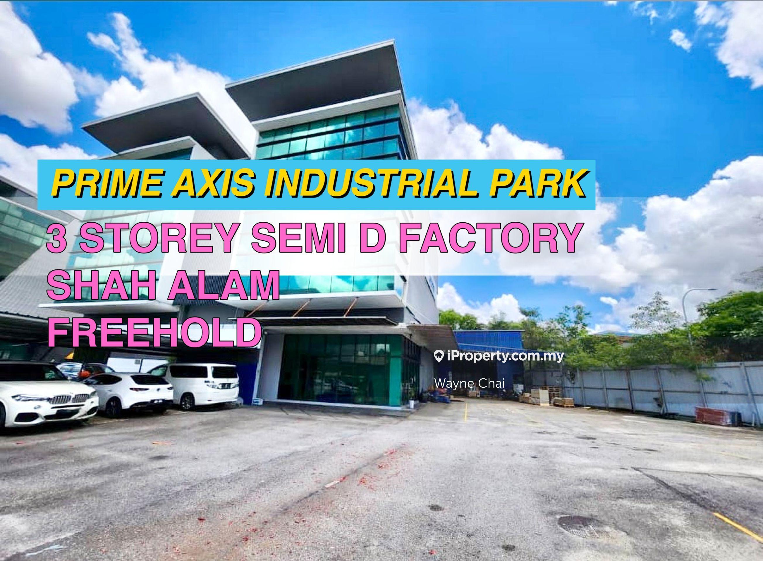 Freehold 3 Sty Semi D Factory Shah Alam Prime Axis Industrial SS 25