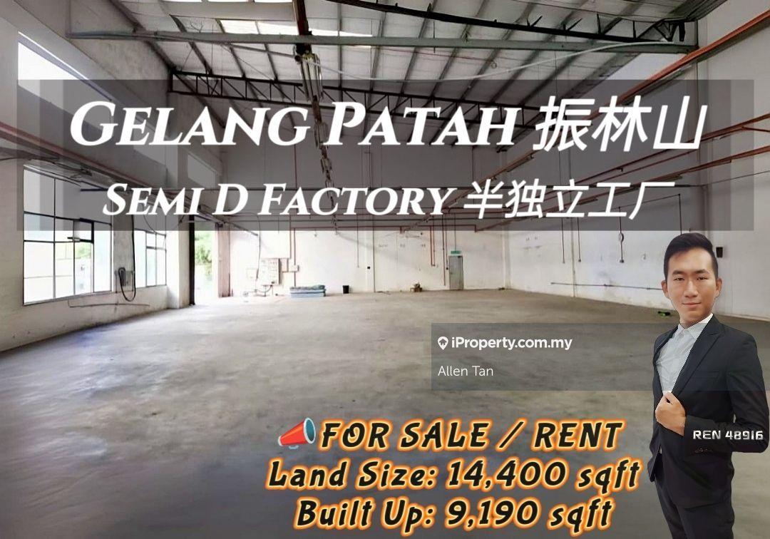 Gelang Patah Semi Detached Factory For Sale 
