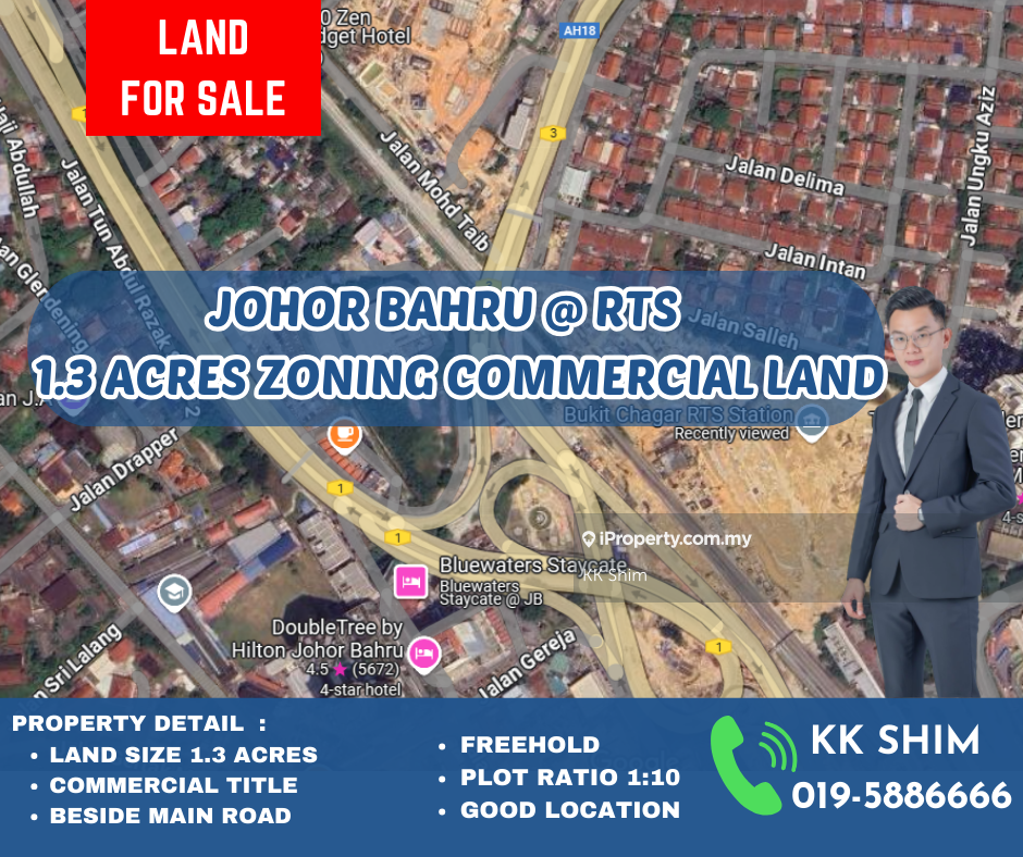 Johor Bahru Close to Rts Zoning Commercial Land Beside Main Road