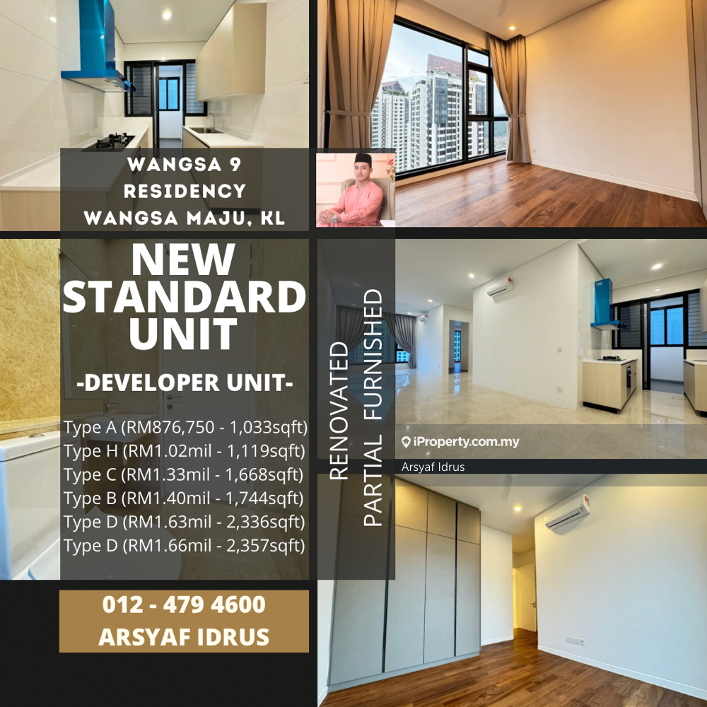 Brand New Standard Unit. Developer Unit. Fully Renovated & Furnished.