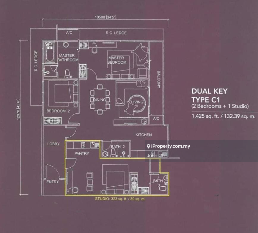 Subang Jaya Usj one ( you one ) service residence apartment for Sale 