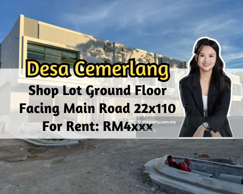 Desa Cemerlang Shop Lot (Ground Floor), Facing Main Road, 22x110