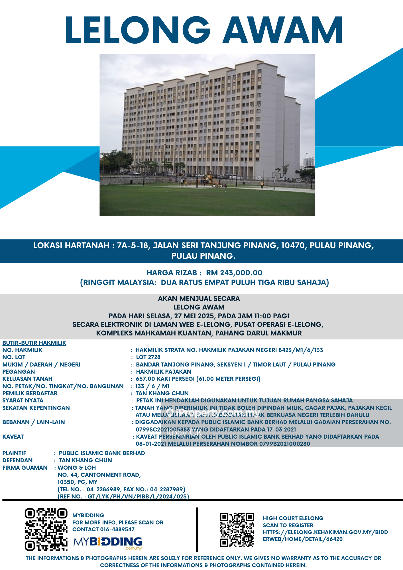 Auction Palm Court Apartment !! Below Market Price!!