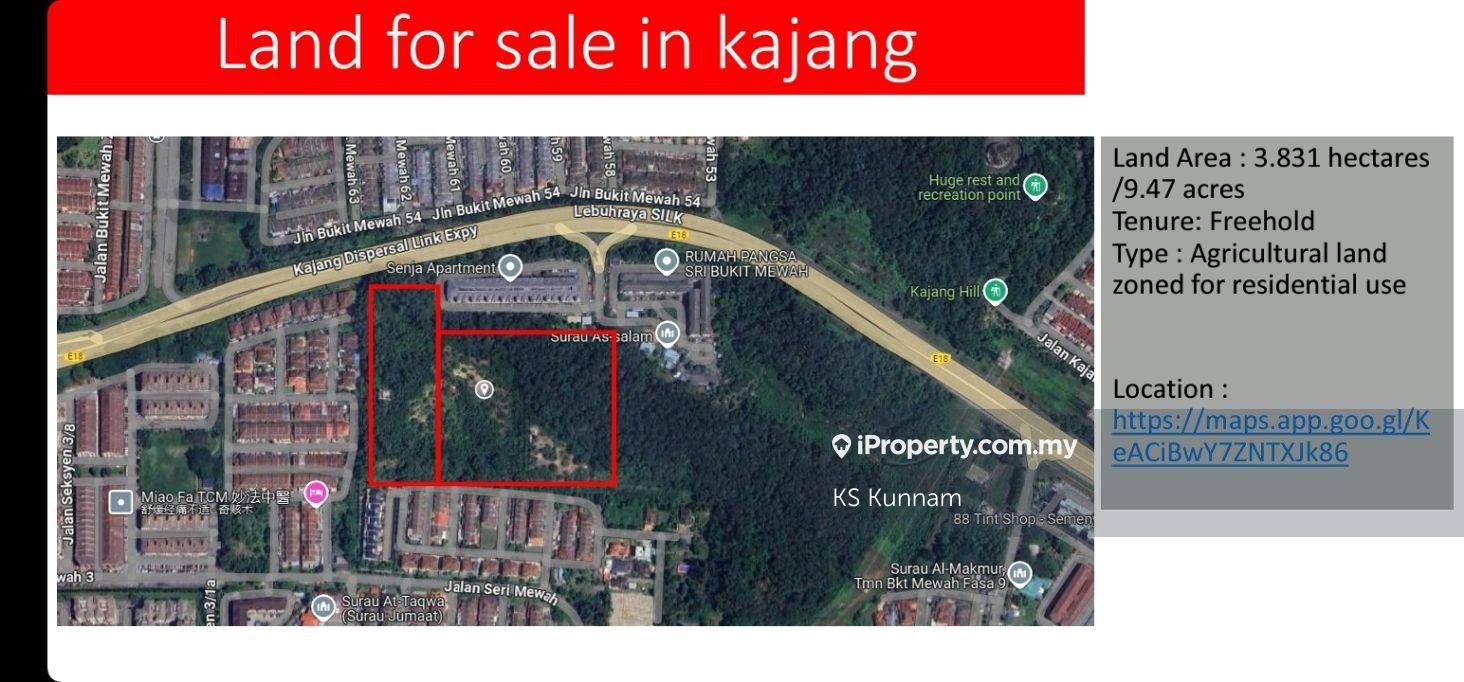 9.5 acres land for sale in kajang