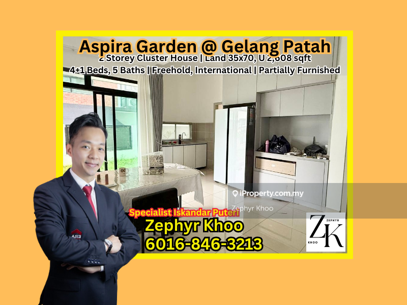 Aspira Garden @ Gelang Patah Double Storey Cluster House For Sale