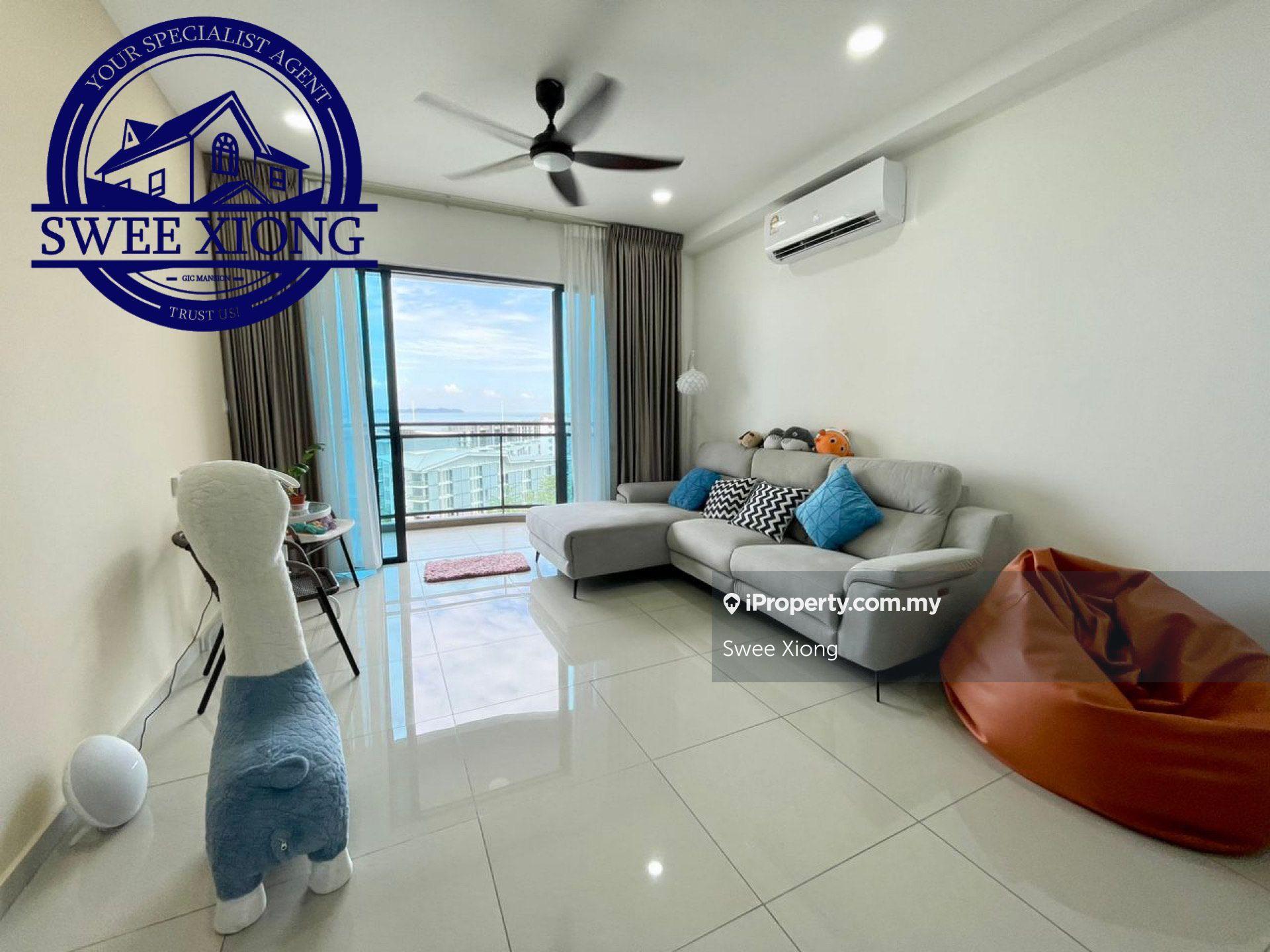 Waterside Condo 1249sf 3cp Fully Reno Furnish Gelugor City View Middle