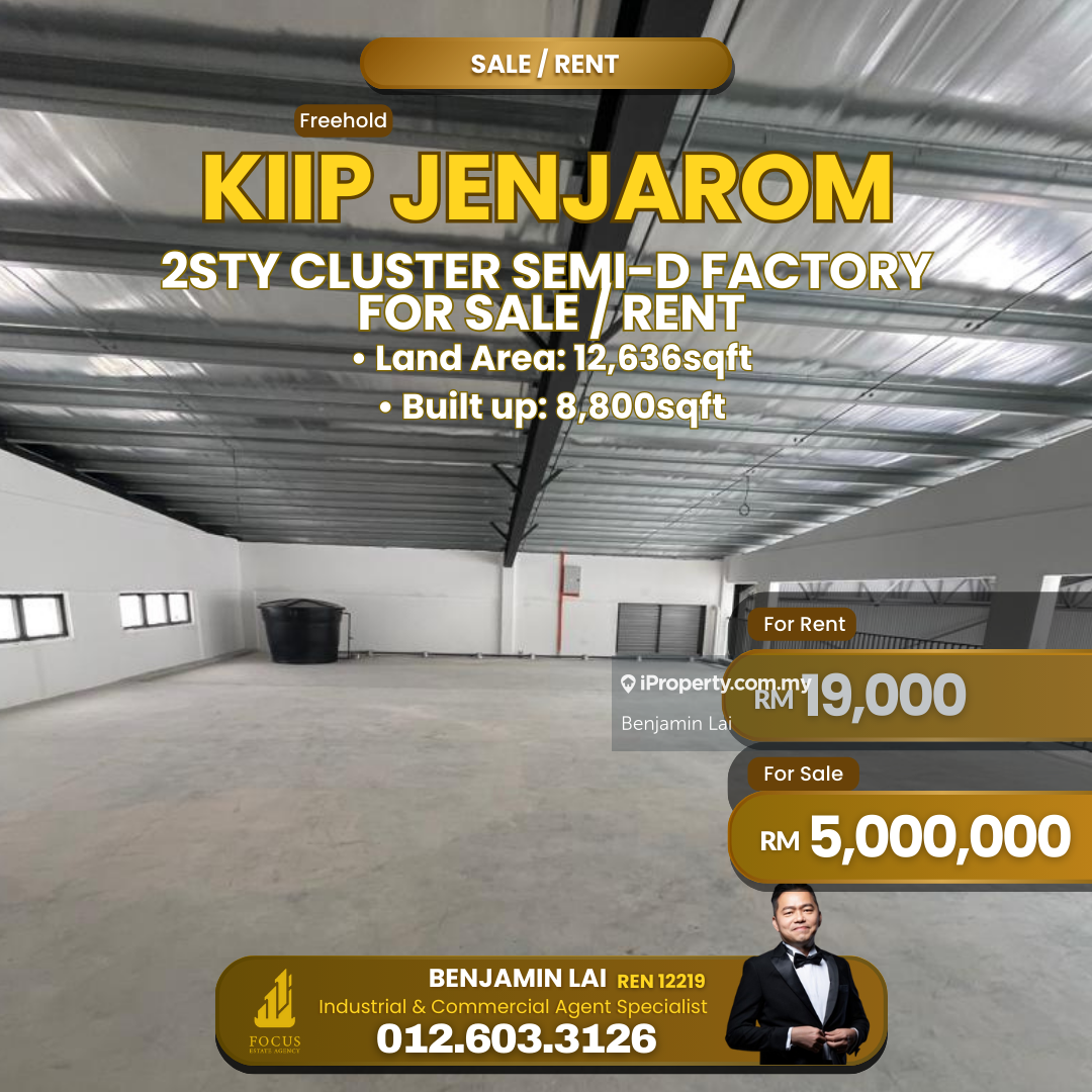 Kiip Jenjarom 2sty Cluster Semi-D Factory For Sale / Rent