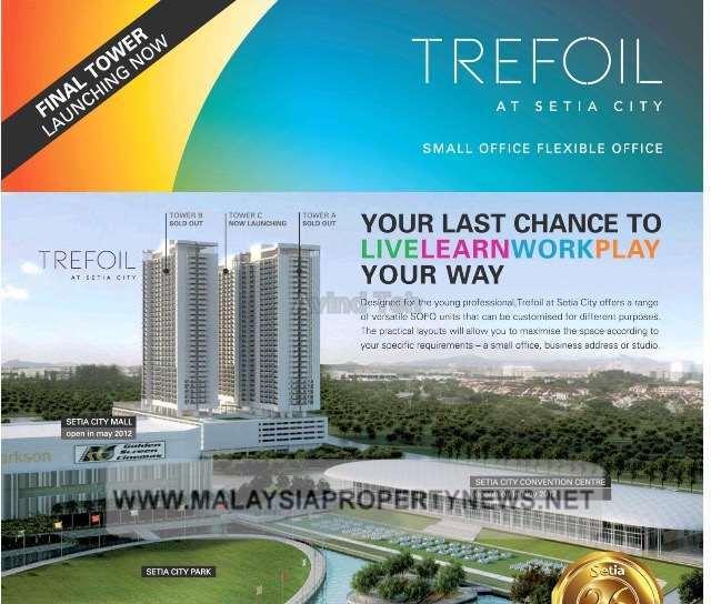 Sofo for Sale in Trefoil, Setia Alam by Avind Teh - iProperty.com.my