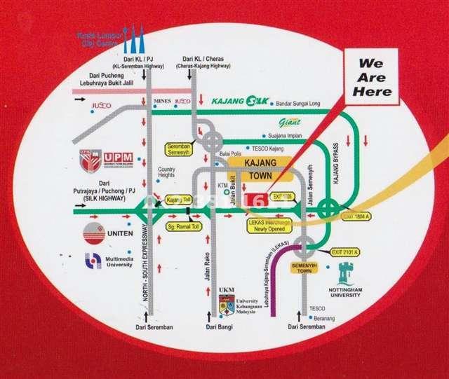 Pejabat untuk Disewa di Kajang, Kajang oleh Allison Fong - Location plan - iProperty.com.my