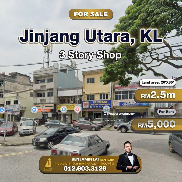 For Sale - Jinjang Utara, KL 3 Story Shop for Sales