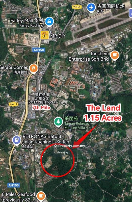For Sale - 1.15 Acres Land at Jalan Stakan, 7th Mile Kota Sentosa, Kuching