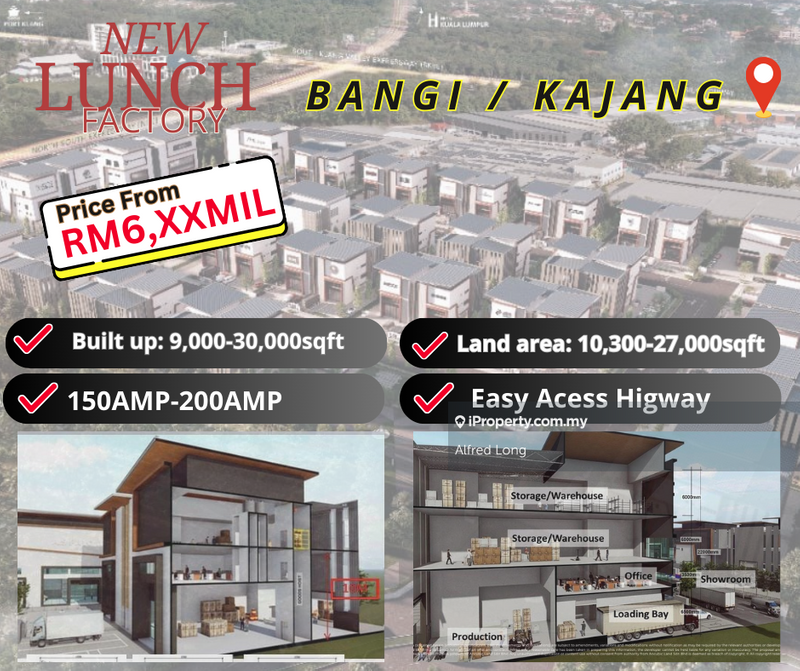 For Sale - New 3sty Semi-D Factory , Balakong Taming Jaya cheras jaya seri kembangan